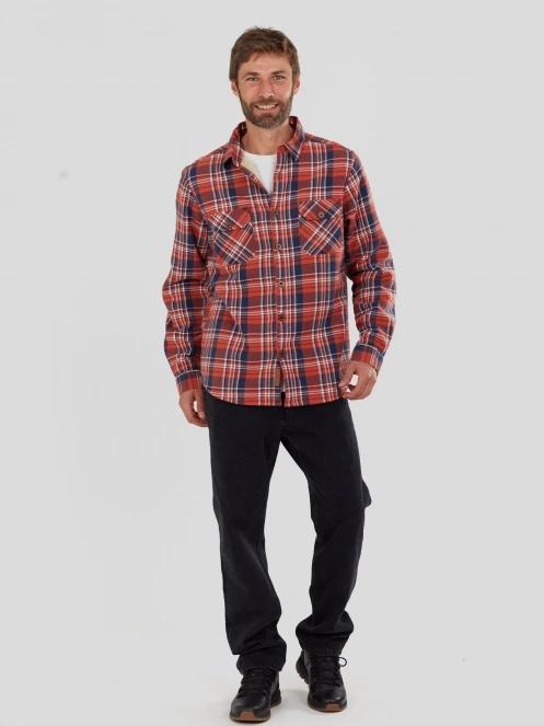 Fundango Roddy Lined Shirt męski kurtka koszulowa czerwony 5