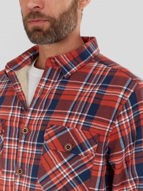 Fundango Roddy Lined Shirt męski kurtka koszulowa czerwony 6