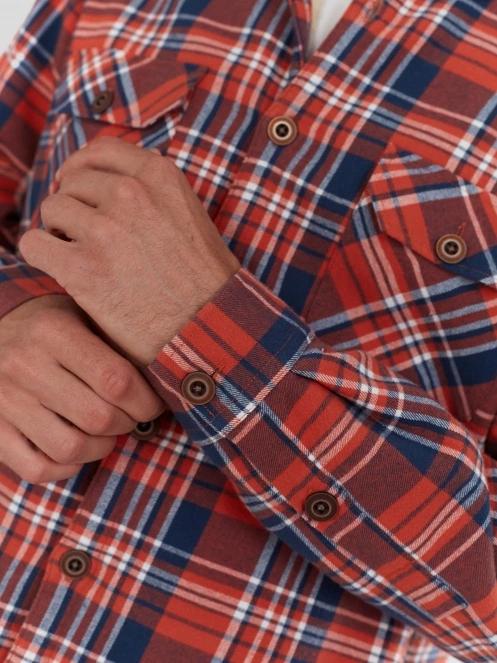 Fundango Roddy Lined Shirt męski kurtka koszulowa czerwony 7