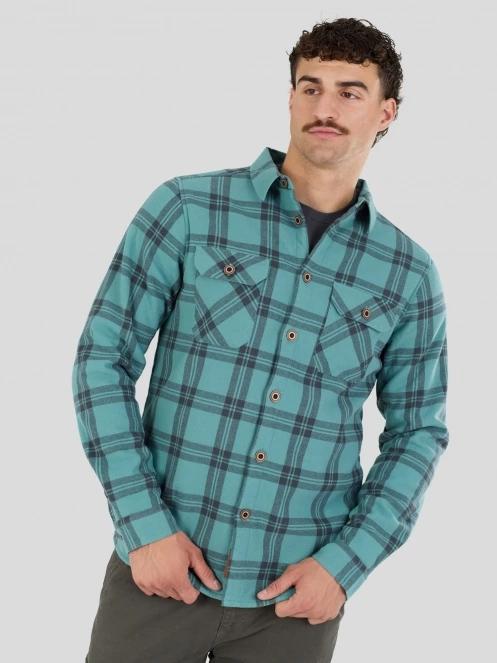 Fundango Roddy Lined Shirt męski kurtka koszulowa zielony 2