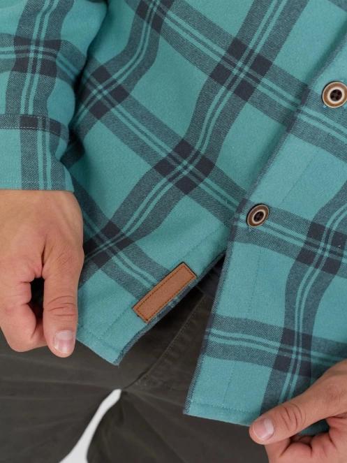Fundango Roddy Lined Shirt męski kurtka koszulowa zielony 6