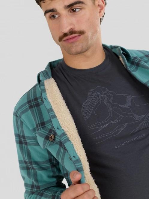Fundango Roddy Lined Shirt męski kurtka koszulowa zielony 9
