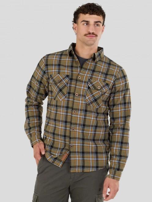 Fundango Roddy Lined Shirt męski kurtka koszulowa oliwka 2