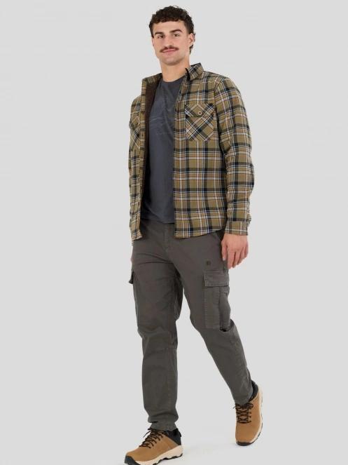Fundango Roddy Lined Shirt męski kurtka koszulowa oliwka 5