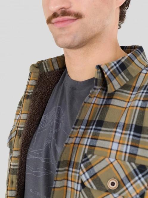 Fundango Roddy Lined Shirt męski kurtka koszulowa oliwka 9