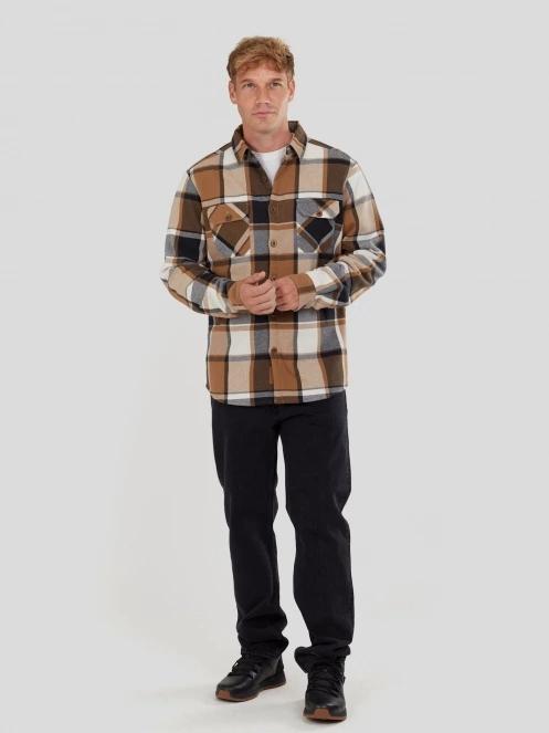 Fundango Roddy Lined Shirt męski kurtka koszulowa brąz 5