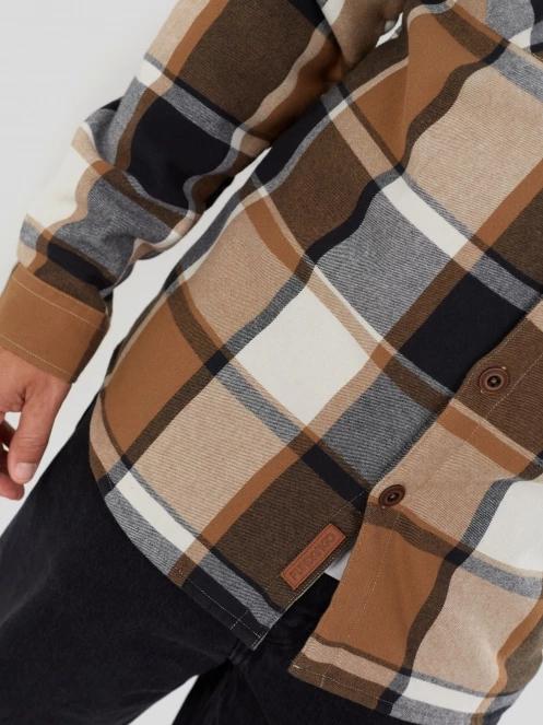 Fundango Roddy Lined Shirt męski kurtka koszulowa brąz 8