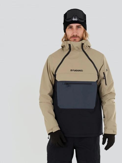 Fundango Hydra ECO Anorak męski kurtka narciarska piasek 2