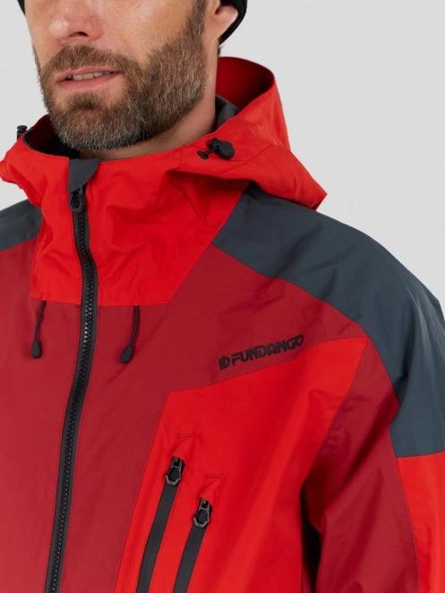 Fundango Rigel ECO 3L Jacket męski kurtka przeciwdeszczowa czerwony 8