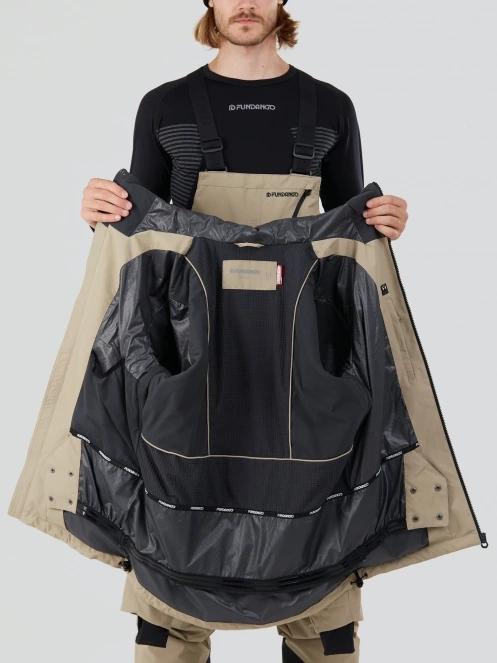 Fundango Rigel ECO 3L Jacket męski kurtka przeciwdeszczowa piasek 5
