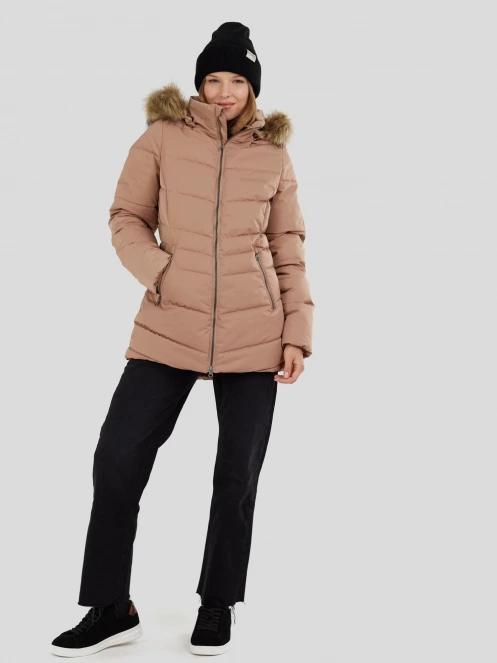 Fundango Prue Padded Jacket damski kurtka zimowa brąz 4