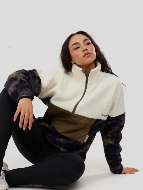 Fundango Riva Hybrid Pullover damski hybrydowa warstwa pośrednia zielony 5