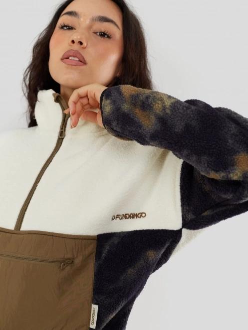 Fundango Riva Hybrid Pullover damski hybrydowa warstwa pośrednia zielony 6