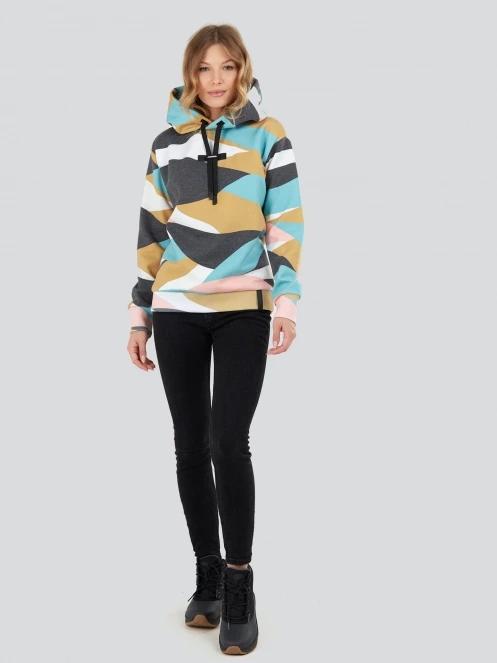 Fundango Challenger Pullover damski sweter z kapturem wielokolorowy 4