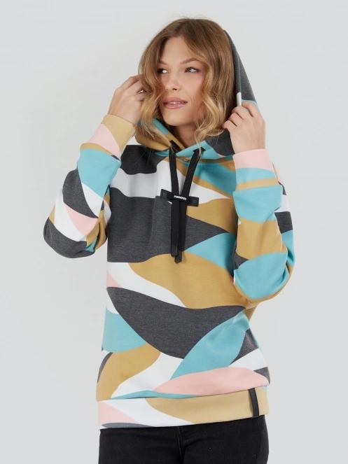 Fundango Challenger Pullover damski sweter z kapturem wielokolorowy 5