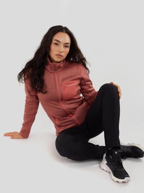 Fundango Antilles Melange Jacket damski bluza z polaru różowy 4