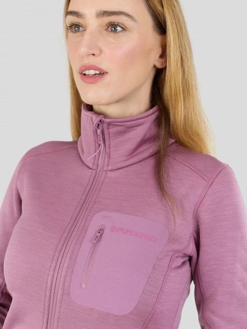 Fundango Antilles Melange Jacket damski bluza z polaru różowy 8