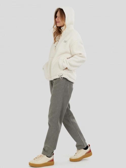 Fundango Juniper Pile Jacket damski sweter z kapturem biały 4