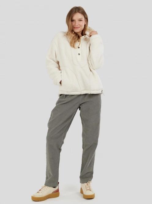 Fundango Juniper Pile Jacket damski sweter z kapturem biały 5