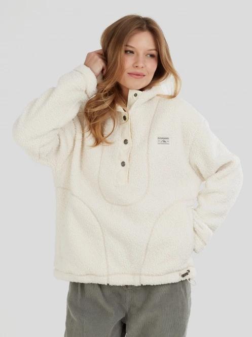 Fundango Juniper Pile Jacket damski sweter z kapturem biały 6