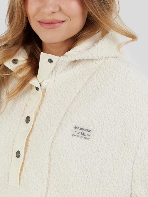 Fundango Juniper Pile Jacket damski sweter z kapturem biały 8