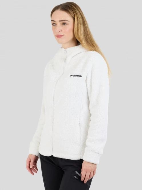 Fundango Zealand Plush Pile Jacket damski bluza z polaru biały 2