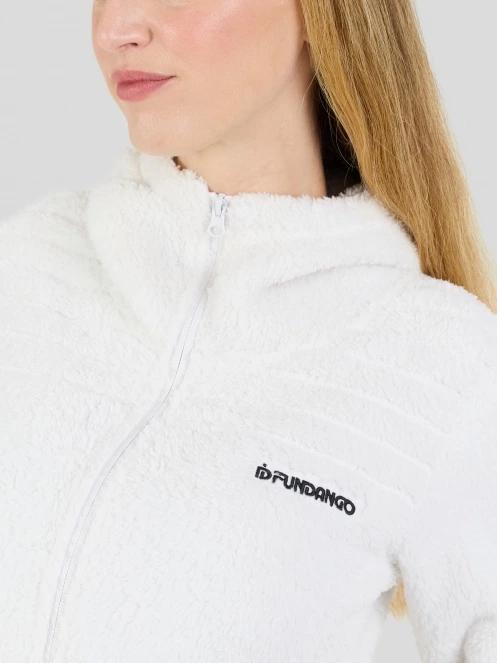 Fundango Zealand Plush Pile Jacket damski bluza z polaru biały 5