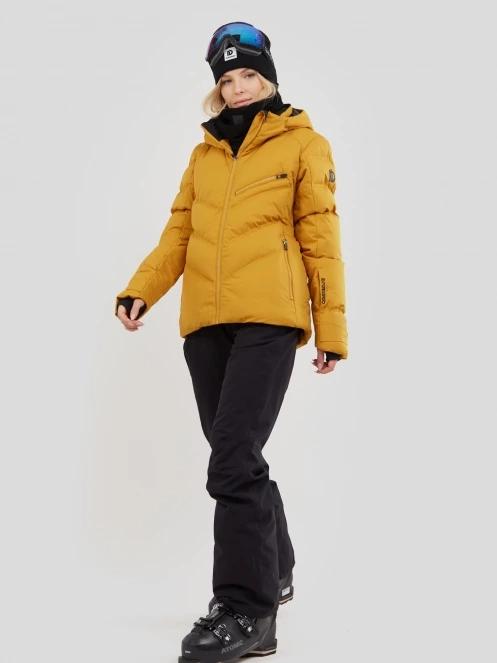 Fundango Elyra Padded Jacket damski pikowana kurtka narciarska brąz 4