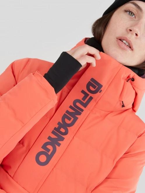 Fundango Everett Padded Anorak damski pikowana kurtka narciarska czerwony 6