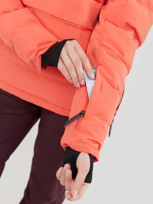 Fundango Everett Padded Anorak damski pikowana kurtka narciarska czerwony 8