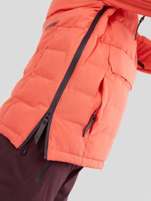 Fundango Everett Padded Anorak damski pikowana kurtka narciarska czerwony 9