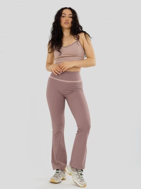 Fundango Flare Leggings damski leggingsy brąz 4