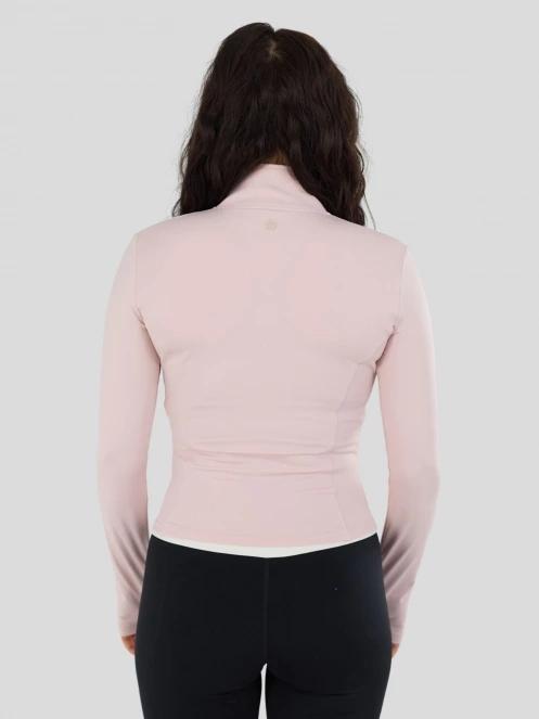 Fundango Flop Zip Up Top damski koszulka sportowa z dlugim rekawem różowy 3