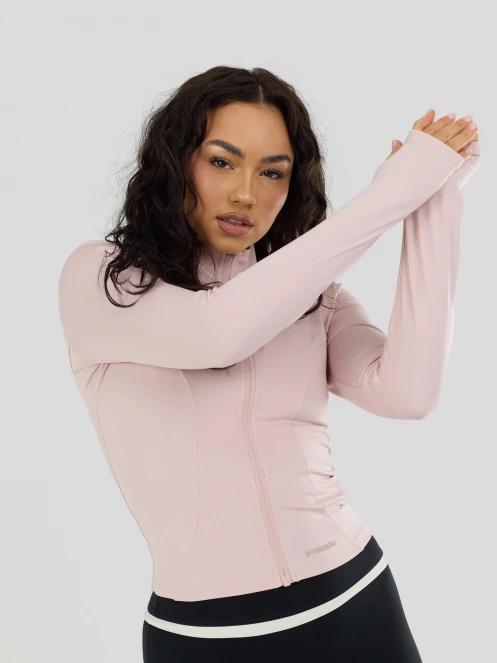 Fundango Flop Zip Up Top damski koszulka sportowa z dlugim rekawem różowy 6
