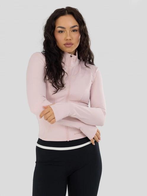 Fundango Flop Zip Up Top damski koszulka sportowa z dlugim rekawem różowy 7