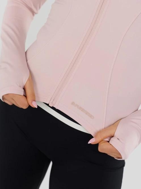 Fundango Flop Zip Up Top damski koszulka sportowa z dlugim rekawem różowy 9