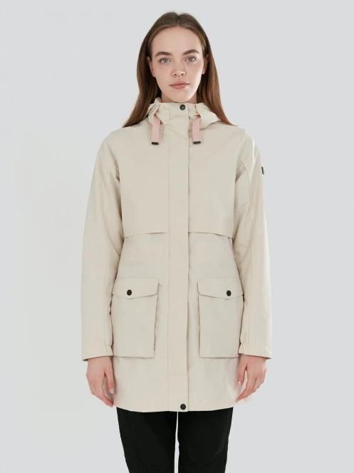 Fundango Zhuri Waterproof Jacket damski plaszcz przeciwdeszczowy piasek 2