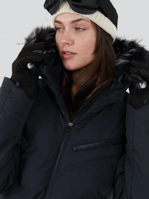 Fundango Elyra Fur Padded Jacket damski pikowana kurtka narciarska czarny 6