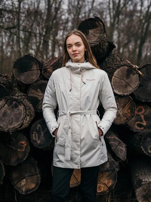 Fundango Regina II Waterproof Trench Jacket damski plaszcz przeciwdeszczowy piasek 13