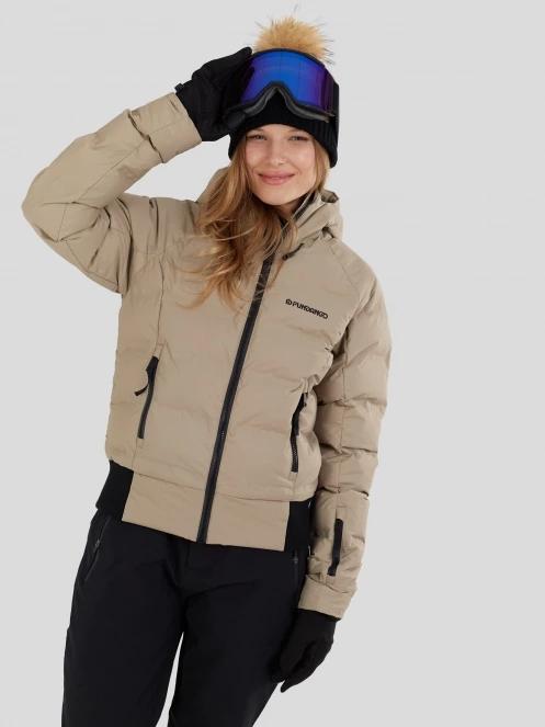 Fundango Zina Padded Jacket damski pikowana kurtka narciarska piasek 2