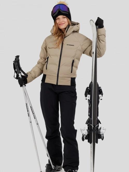 Fundango Zina Padded Jacket damski pikowana kurtka narciarska piasek 4