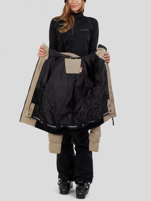 Fundango Zina Padded Jacket damski pikowana kurtka narciarska piasek 5