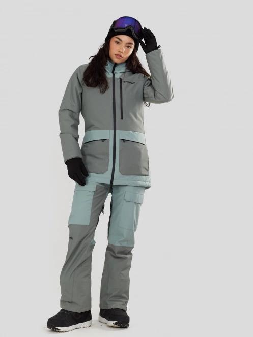 Fundango Sakura ECO Bib Pants damski kombinezon narciarski zielony 5