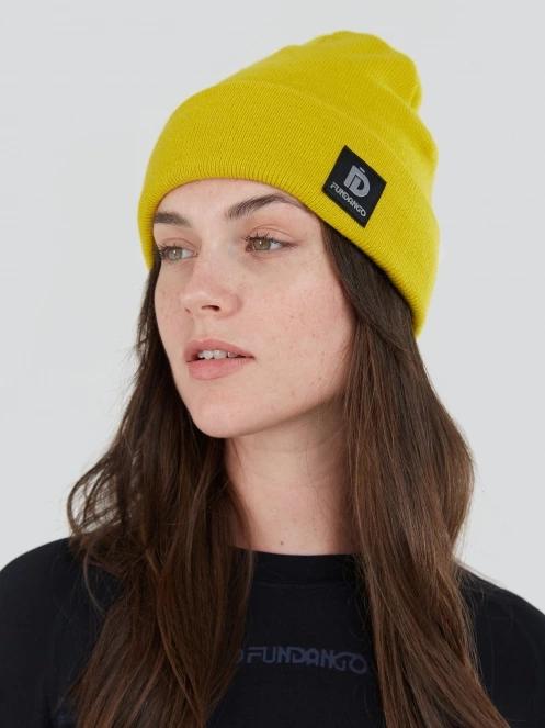 Fundango Nahu Beanie czapka robiona na drutach żółty 4
