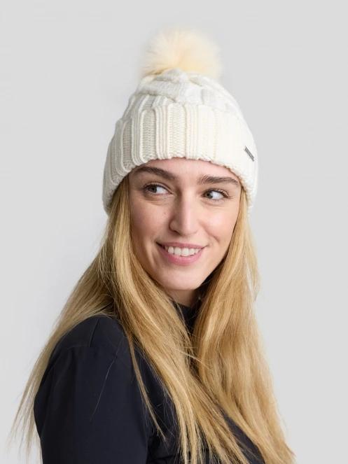 Fundango Renna II Beanie damski czapka robiona na drutach biały 2