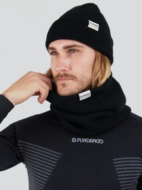 Fundango Tara Neckwarmer męski szalik komin czarny 4