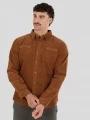 Fundango Oregon Corduroy Shirt męski koszula z dlugim rekawem brąz 1