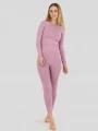 Fundango Seamless Baselayer Set damski komplet bielizny różowy 1