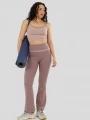 Fundango Flare Leggings damski leggingsy brąz 1