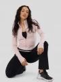 Fundango Flop Zip Up Top damski koszulka sportowa z dlugim rekawem różowy 1